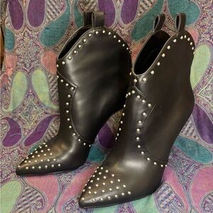 Jessica Simpson Black Studded Heeled Boots